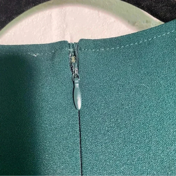 Size 10 Jumpsuit WITH POCKETS Green Waist Tie Flirty Sleeve Office Wedding - Picture 5 of 13